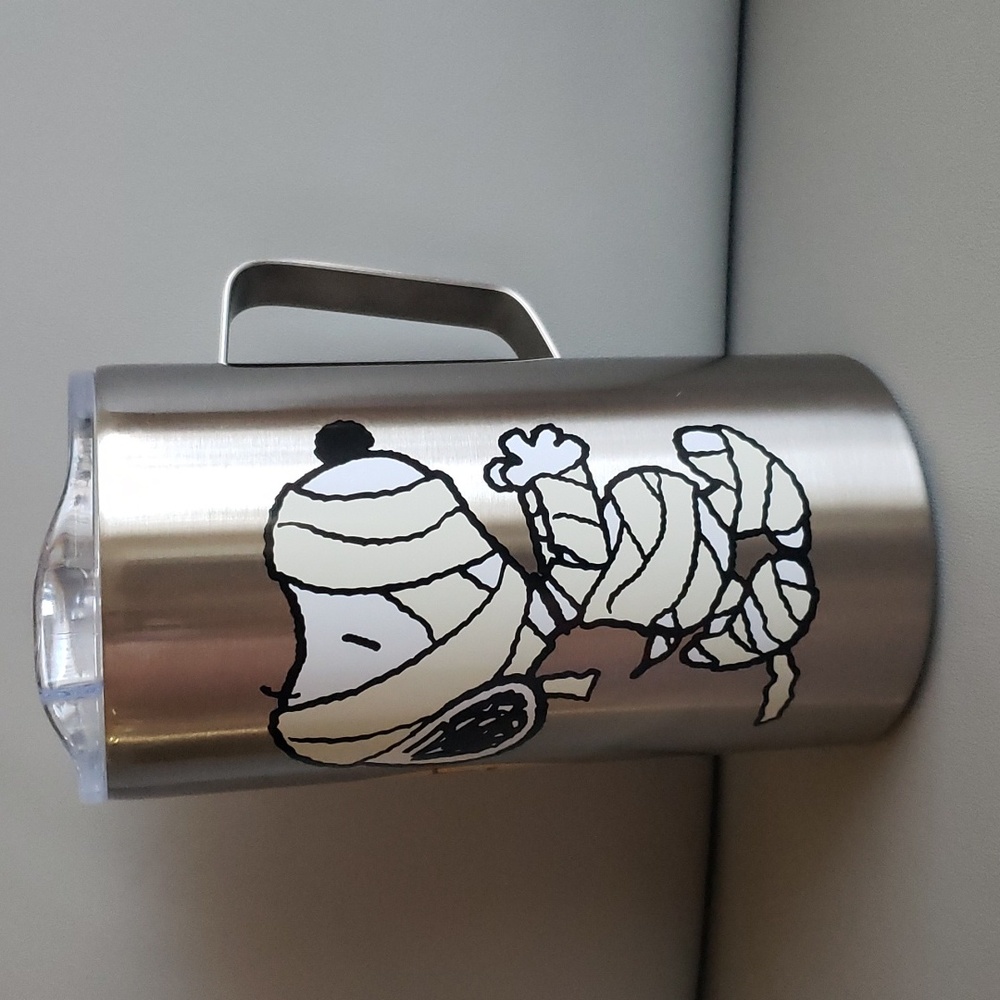 Peanuts Snoopy Mummy Trick or Treat tumbler NWT